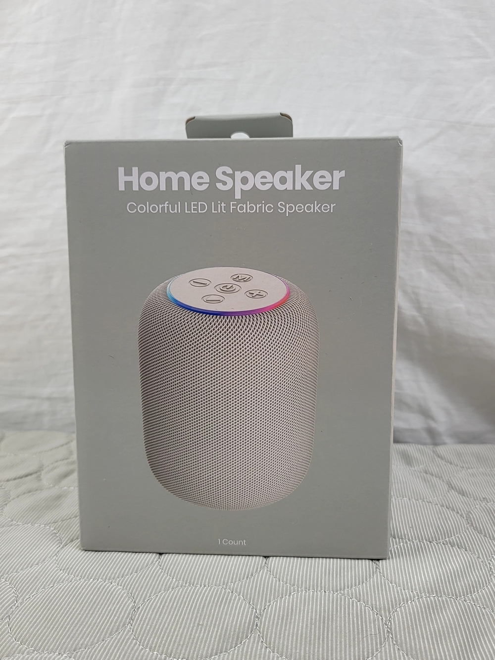 Target White Home Speaker with Multicolor LED Ring